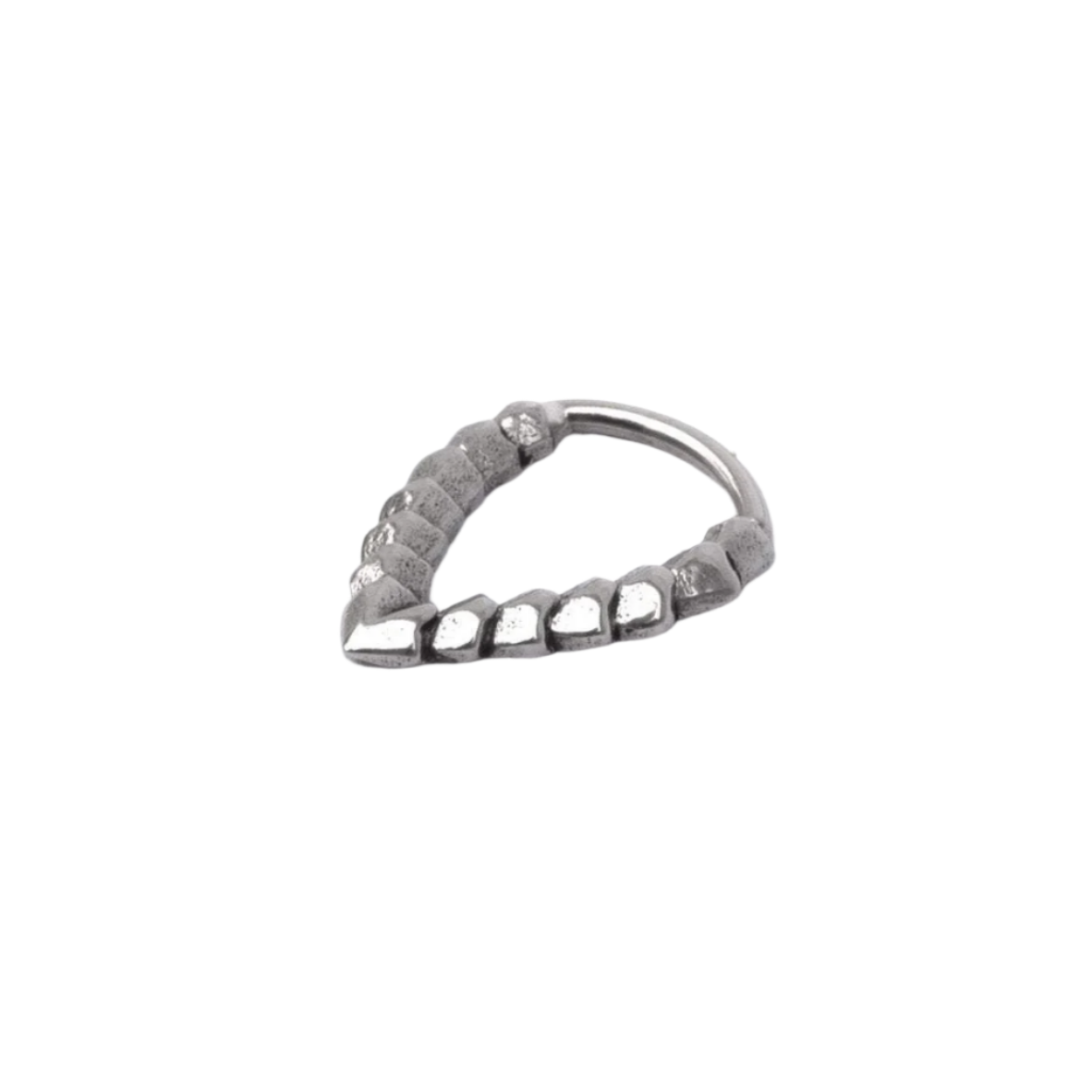 KAMO Biomech Teardrop Septum Ring en argent | calibre 18